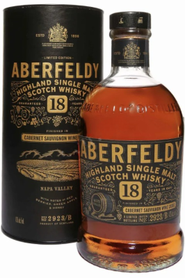 Виски Aberfeldy 18 Years Old Cabernet Sauvignon Wine Cask Single Malt Highland in tube 0,7 л фото