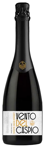 Вино игристое Венто Дель Каспио Уайт Семи-Свит 2021 белое полусладкое 10,5% 0,75 л фото