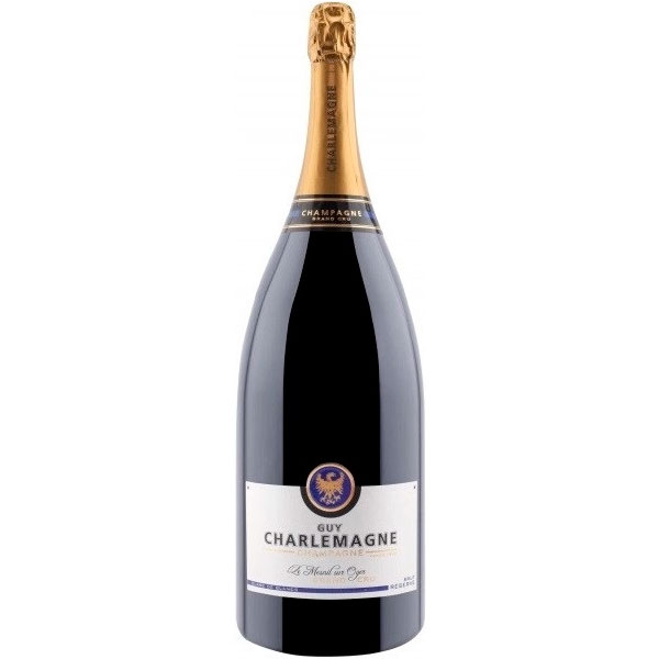 Вино игристое Белое Брют Guy Charlemagne Le Mesnil sur Oger Grand Cru Blanc de Blancs Brut Reserve Champagne 3 л фото