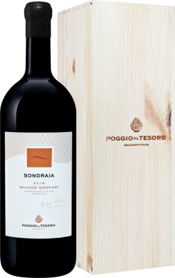 Вино Красное Сухое Poggio Al Tesoro Sondraia Bolgheri Superiore in gift box 2018 1,5 л фото