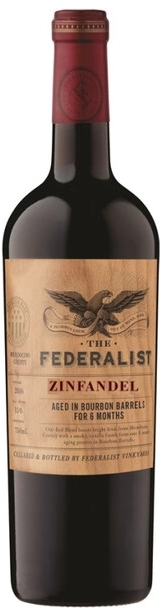 Вино Красное Сухое The Federalist Zinfandel Aged in Bourbon Barrels Lodi 2021 0,75 л фото