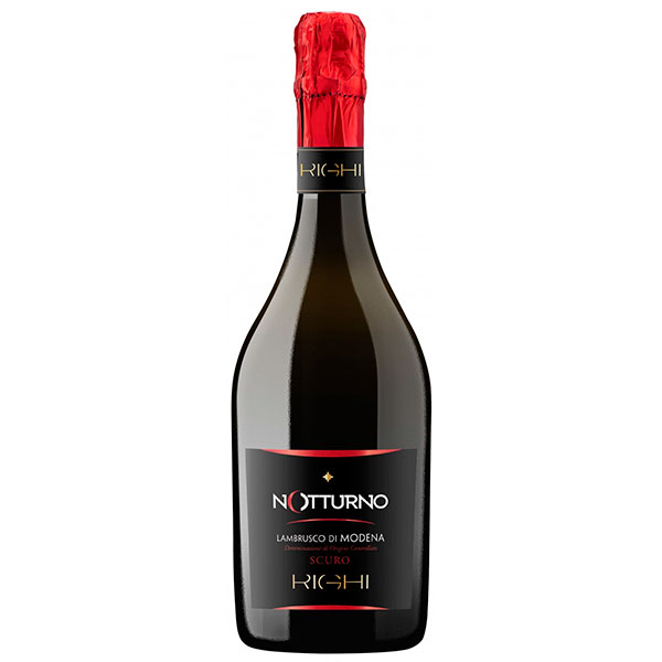 Вино игристое Красное Сухое Righi Notturno Scuro Lambrusco di Modena 0,75 л фото
