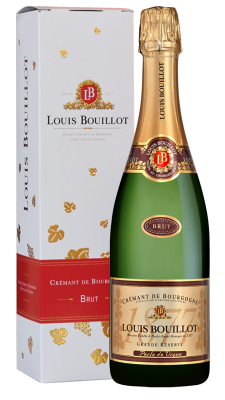 Вино игристое Louis Bouillot Grande Reserve Brut Cremant de Bourgogne in gift box 2023 0,75 л фото