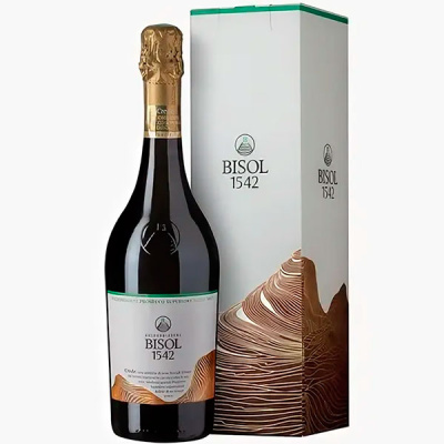 Вино игристое Белое Брют Bisol Crede Valdobbiadene Prosecco Superiore Brut in gift box 0,75 л фото