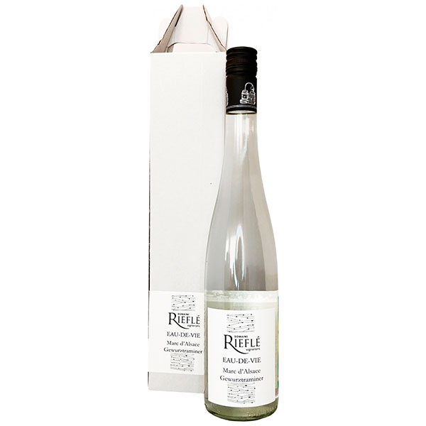 Бренди Domaine Riefle Eau-de-Vie Marc d'Alsace Gewurztraminer in gift box 0,70 л фото
