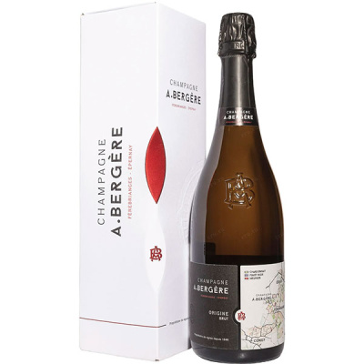 Шампанское Белое Брют A.Bergere Origine Champagne in gift box 0,75 л фото