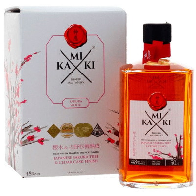 Виски Kamiki Sakura Wood Blended Malt in gift box 0,5 л фото
