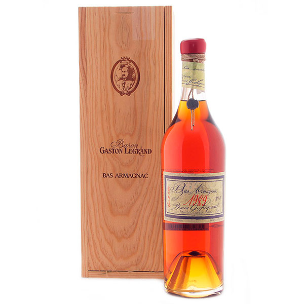 Арманьяк Baron G. Legrand Bas-Armagnac in wooden box 1989 0,70 л фото