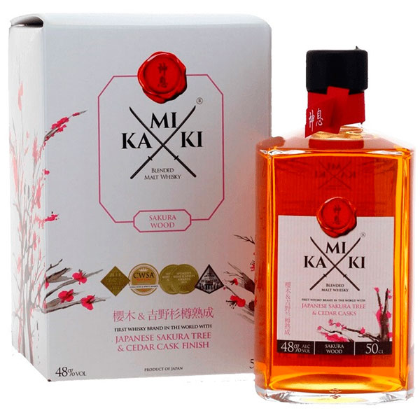 Виски Kamiki Sakura Wood Blended Malt in gift box 0,5 л фото