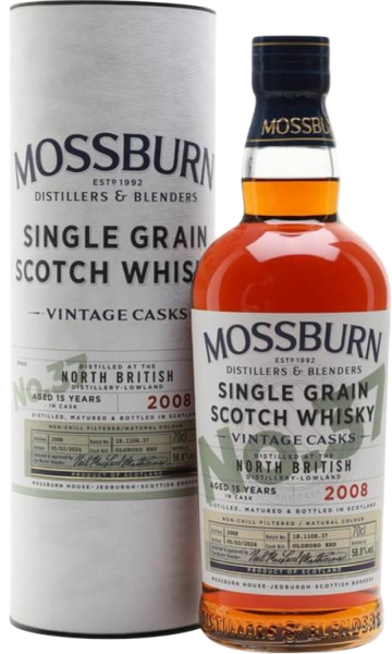 Виски Mossburn North British 15 Year Old Vintage Casks in tube 0,7 л фото