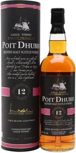 Виски Poit Dhubh 12 years old Blended Malt in tube 0,7 л фото