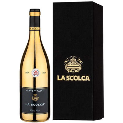 Вино Белое Сухое La Scolca Gavi dei Gavi Golden in gift box 2021 0,75 л фото