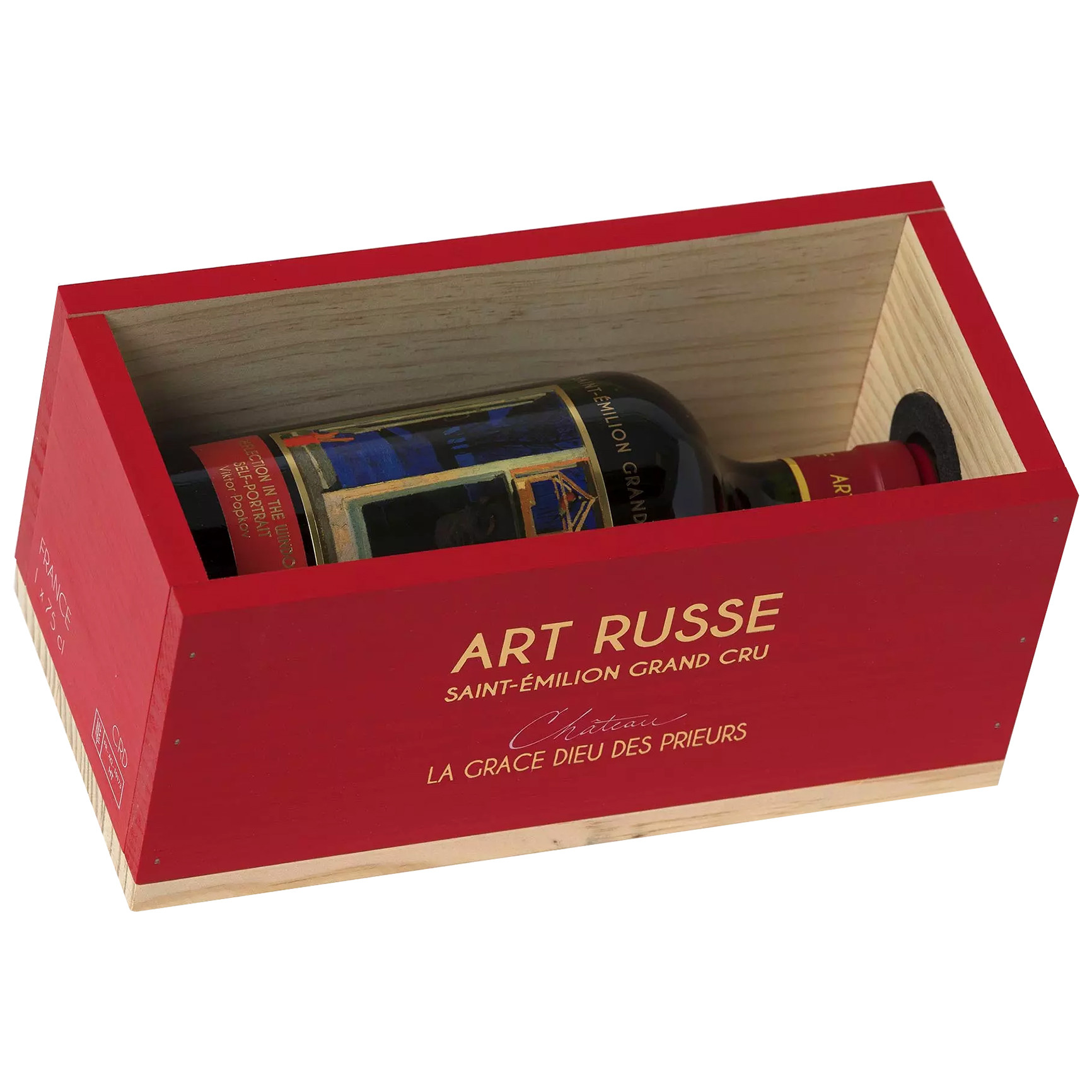 Вино Красное Сухое Château La Grace Dieu Des Prieurs Art Russe Saint-Emilion Grand Cru wooden box 2016 0,75 л фото