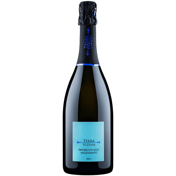 Вино игристое Белое Брют Terra Vizina Prosecco Brut Millesimato 2021 0,75 л фото