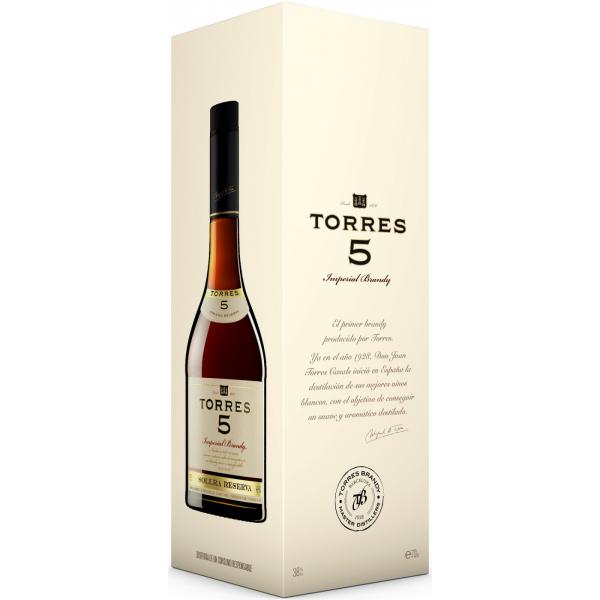 Бренди Torres 5 Solera Reserva in gift box 0,7 л фото