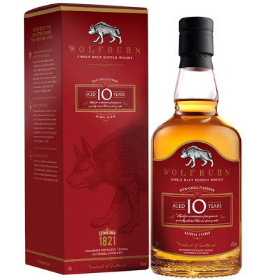 Виски Wolfburn 10 Years Old Single Malt Highland in gift box 0,7 л фото