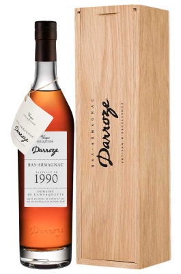 Арманьяк Darroze Unique Collection Bas-Armagnac in wooden box 1990 0,7 л фото