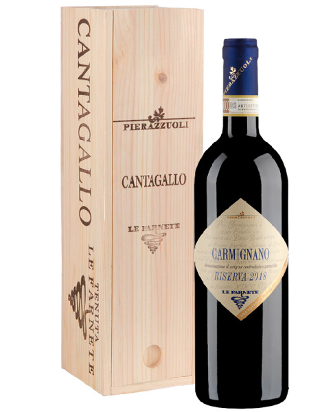 Вино Красное Сухое Le Farnete Carmignano Riserva in wooden box 2020 0,75 л фото
