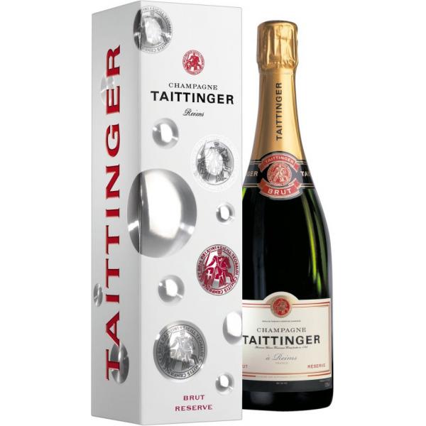 Шампанское Белое Брют Taittinger Reserve Brut Champagne in gift box 0,75 л фото