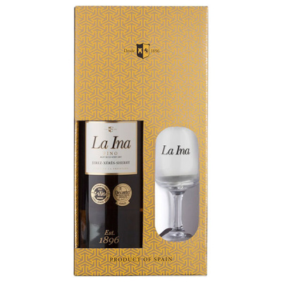 Херес Lustau La Ina Fino with 1 glass in gift box 0,75 л фото