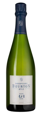 Шампанское Бертон э Фис Резерв 424 Натюр 2020 Белое Экстра Брют 12% 0,75 л фото