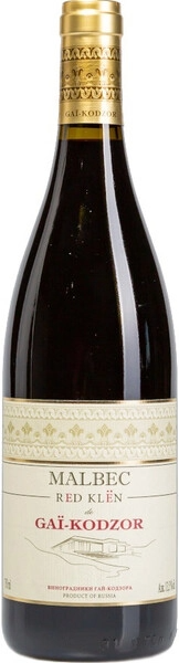 Вино Красное Сухое Gai-Kodzor Red Klen Malbec 2023 0,75 л фото