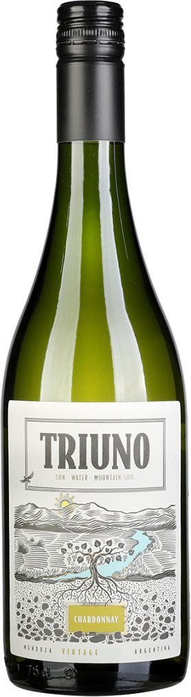 Вино Белое Сухое Triuno Chardonnay 2022 0,75 л фото