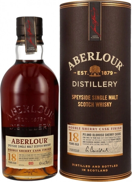 Виски Aberlour 18 Years Old Double Sherry Cask Single Malt Speyside in tube 0,7 л фото