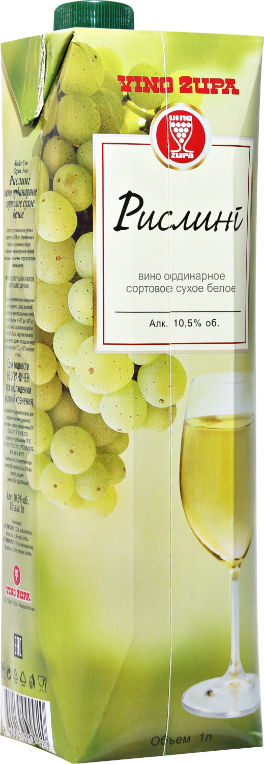Вино Белое Сухое Vino Zupa Rizling 1 л фото