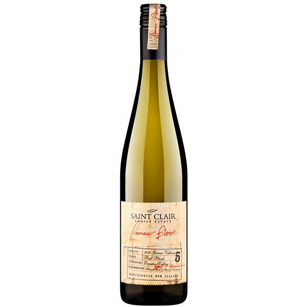 Вино Белое Сухое Saint Clair Pioneer Block 5 Bull Block Gruner Veltliner Marlborough 2020 0,75 л фото