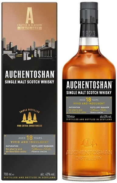 Виски Auchentoshan 18 years old Single Malt Lowland in gift box 0,7 л фото