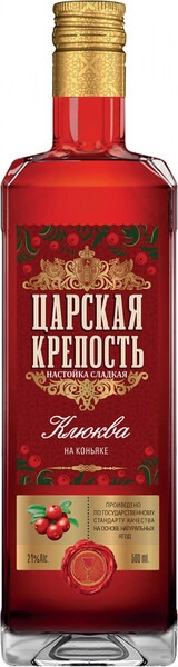 Настойка Tsarskaya Krepost Cranberry on Cognac 0,5 л фото