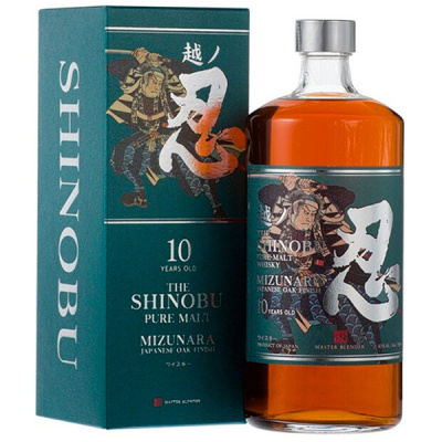 Виски Shinobu 10 Years Old Pure Malt Mizunara Japanese Oak Finish in gift box 0,70 л фото
