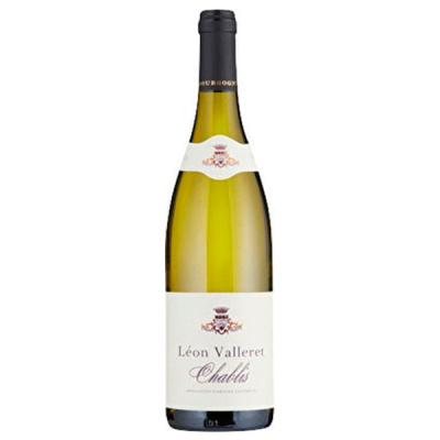 Вино Белое Сухое Leon Valleret Chablis 2019 0,75 л фото