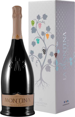 Вино игристое Белое Брют La Montina Franciacorta Brut in gift box 1,5 л фото