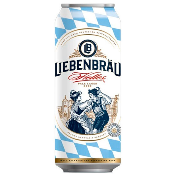 Пиво Светлое Liebenbrau Helles in can 0,5 л фото