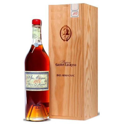 Арманьяк Baron G. Legrand Bas Armagnac in wooden box 1973 0,70 л фото