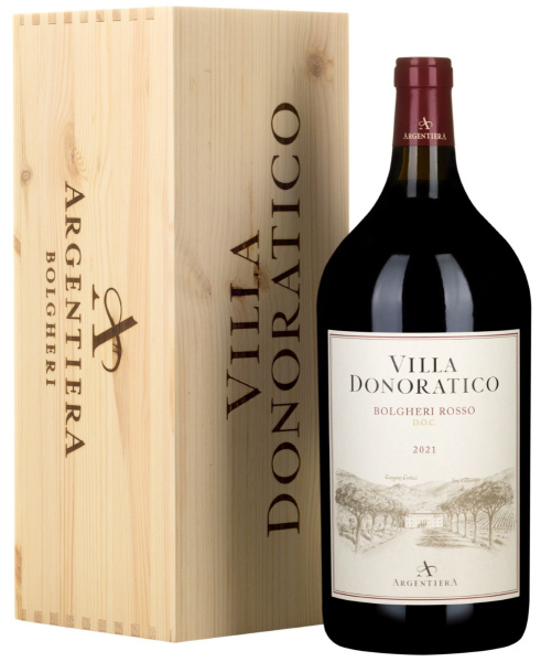 Вино Тенута Арджентьера Вилла Доноратико в дер. кор. 2022 Красное Сухое 14,5% 3 л фото