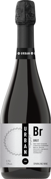 Вино игристое Белое Urban Sun Brut 2024 0,75 л фото