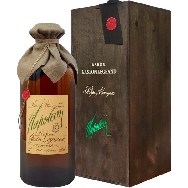 Арманьяк Baron G. Legrand Napoleon 10 ans Bas-Armagnac in wooden box 5 л фото