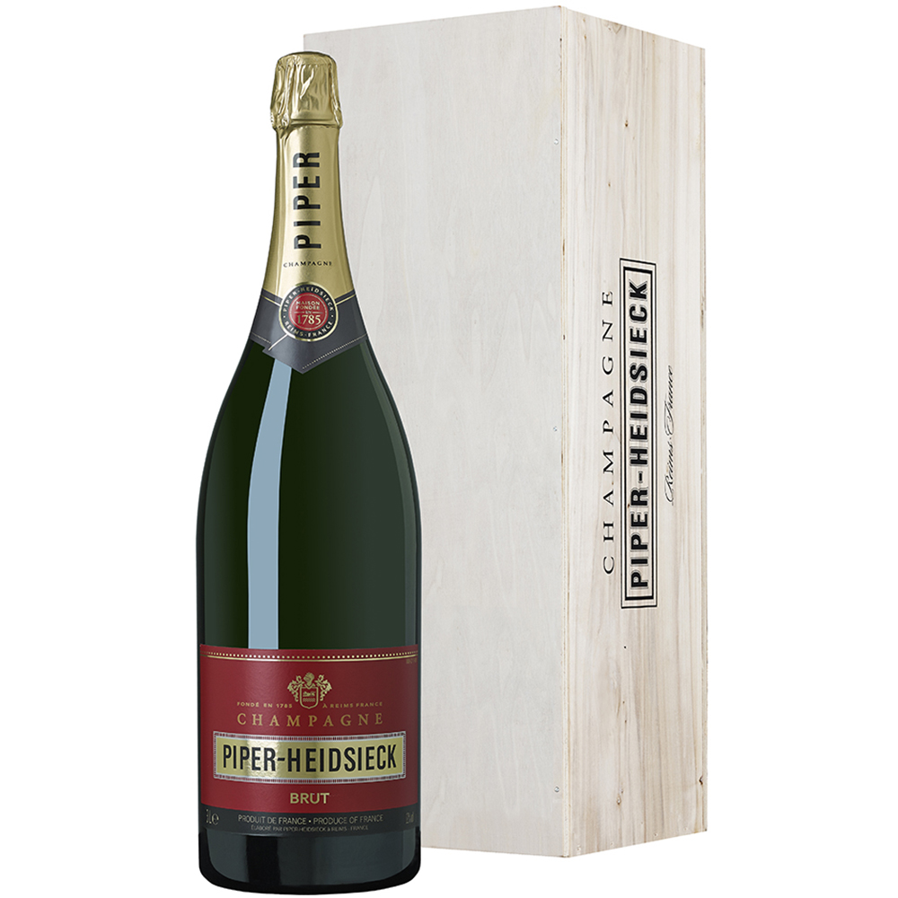 Вино игристое Белое Брют Piper-Heidsieck Brut Champagne in wooden box 2017 3 л фото