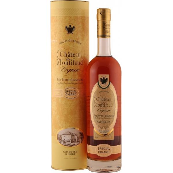 Коньяк Chateau de Montifaud Napoleon Special Sigare Fine Petite Champagne in tube 0,70 л фото