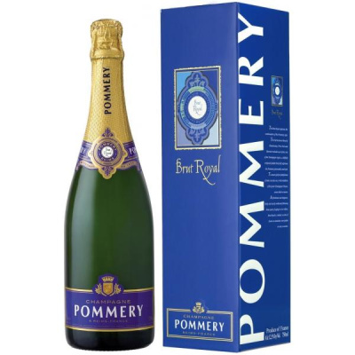 Вино игристое Белое Брют Pommery Royal Brut Champagne in gift box 0,75 л фото