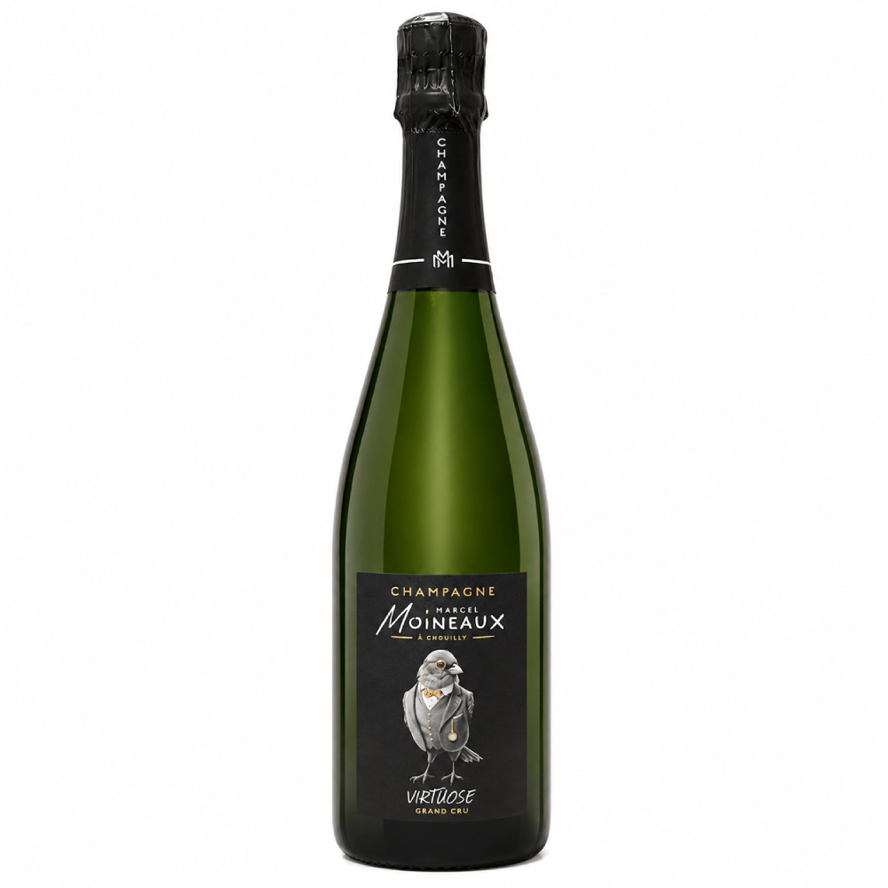 Вино игристое Белое Брют Marcel Moineaux Virtuose Millesime Grand Cru Blanc de Blancs Brut Champagne 2018 0,75 л фото