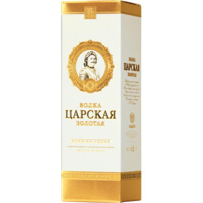 Водка Tsarskaja Gold in gift box 0,7 л фото