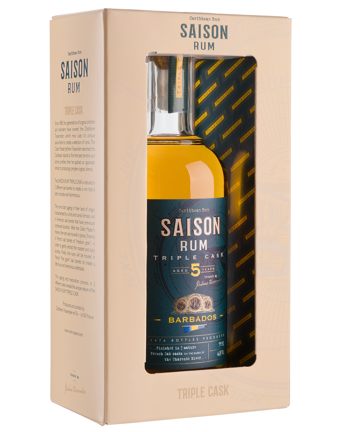 Ром Saison Triple Cask Barbados 5 Y.O. in gift box 0,7 л фото