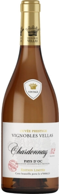 Вино Белое Сухое Vignobles Vellas Chardonnay Blend 52 Pays d'Oc 2024 0,75 л фото