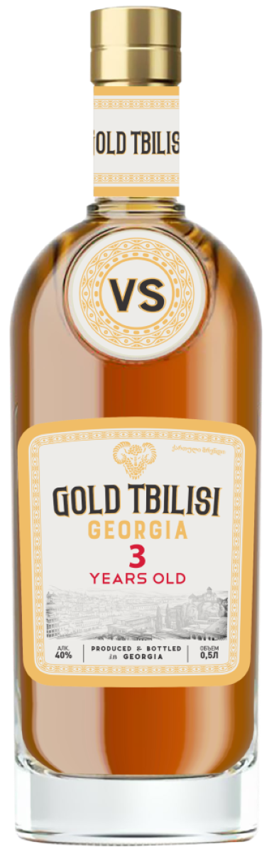 Бренди Gold Tbilisi VS 3 yo 0,5 л фото