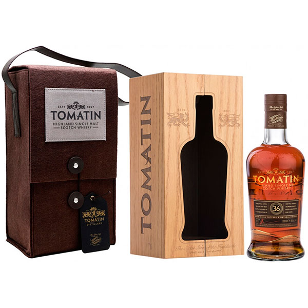 Виски Tomatin 36 years old Single Malt Highland in wooden box 0,70 л фото