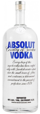 Водка Absolut 4,5 л фото